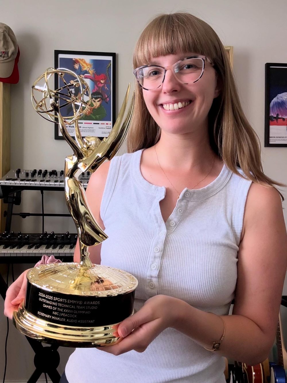 Unexpected text informs WCSU Audio & Music Production alumna Rosemary Minkler of her Emmy Award win