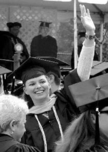 Mallory Knutson at her 2007 WCSU Commencement