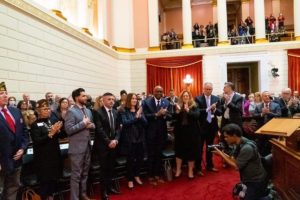 Dator received a standing ovation in the House Chamber of the Rhode Island State House along with Amin Faqiry, the Afghan translator he helped resettle, during the State of the State Address by Gov. Dan McKee.