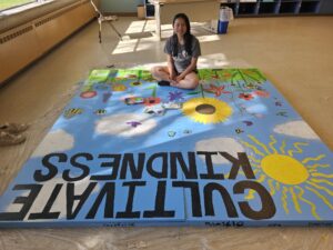 Sarah Seo with her "Cultivate Kindness" Eagle Scout project.