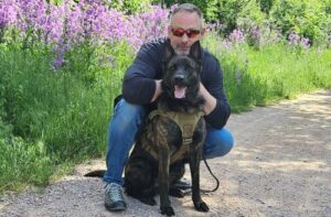 Gerard Johansen with his 2-year-old Dutch Shepherd, Gunnar.