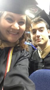 Nina Caraluzzi and Steven DiNicola at their 2016 commencement