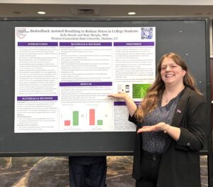 Kylie Moody explains her research at the EPA Conference.