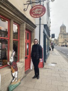 Sara Risko in England during the Oxford Consortium for Human Rights.