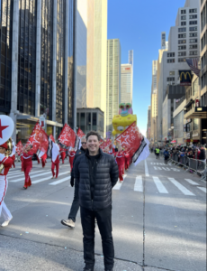 Mike Ances at the Macy's Parade.