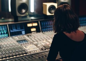 Rosemary Minkler in the WCSU Studio. (Photo by Zee Rubin)