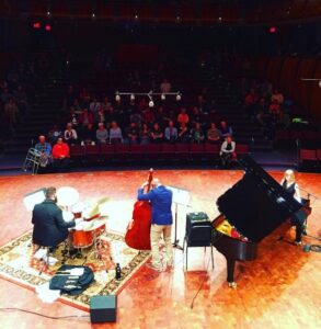 Rosemary Minkler performs on the piano at her senior recital.