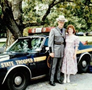 New York State Trooper Terrence P. Dwyer with his wife, Joan