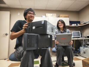 Cybersecurity majors Ismael Shaker and Chloe Wong