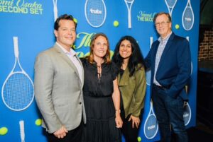 Tubi executives at the premiere of Naomi Osaka’s documentary, "The Second Set": (l-r) Rich Bloom, GM, Creator Programs & EVP, Business Development; Courtney Sanchez, Chief Strategy Officer & EVP, Operations; Natasha Valani, Chief People Officer; and Jeff Lucas, Chief Revenue Officer.