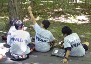 Young students participating in the "Finding Our Way" STEM outreach program.