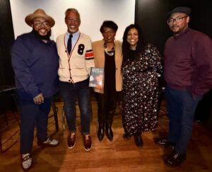 Howard University dramaturg Khalid Long, Dr. Donald Gagnon, Sandra Shannon (top August Wilson scholar) and others on the panel at Howard University discussing the new book on August Wilson scholarship in which Gagnon has an essay.