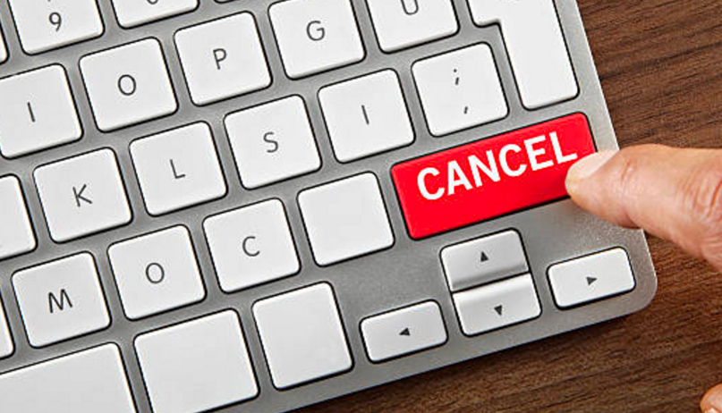 Cancel button on a keyboard