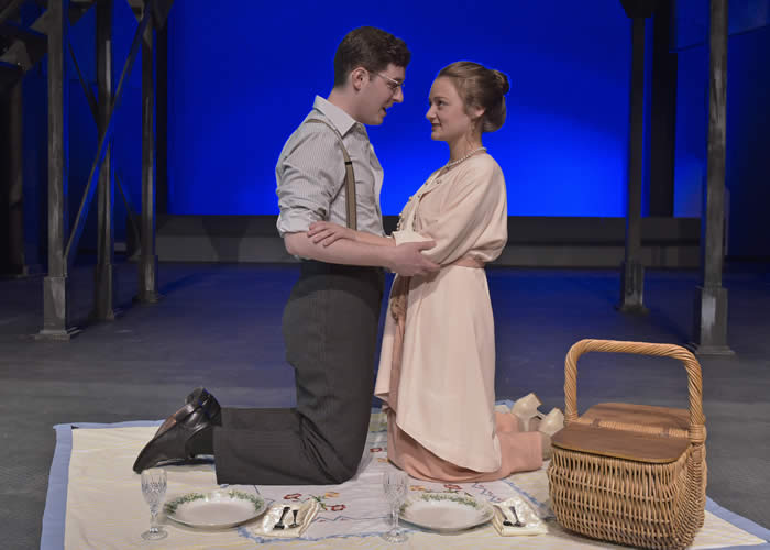 Image of Matthew Grasso, of Bethel, as Leo Frank; and Shaylen Harger, of Orange, as Lucille Frank, in 'Parade.'