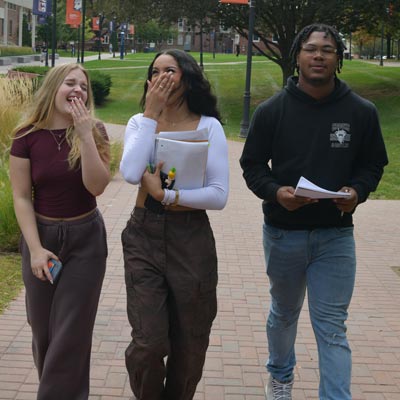 Students Laugh on the midtown quad