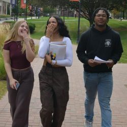 Students Laugh on the midtown quad