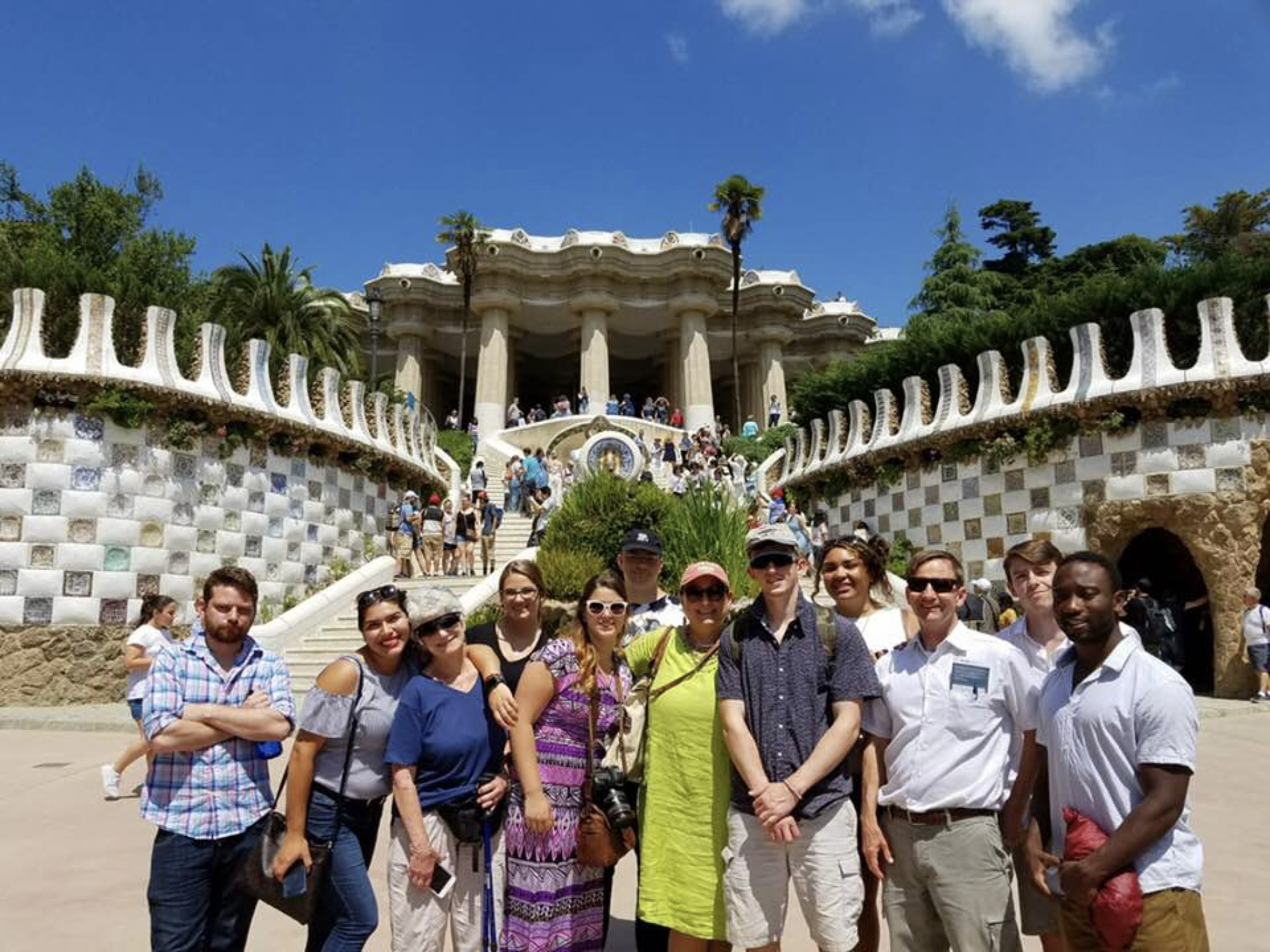 Galina with students in Spain