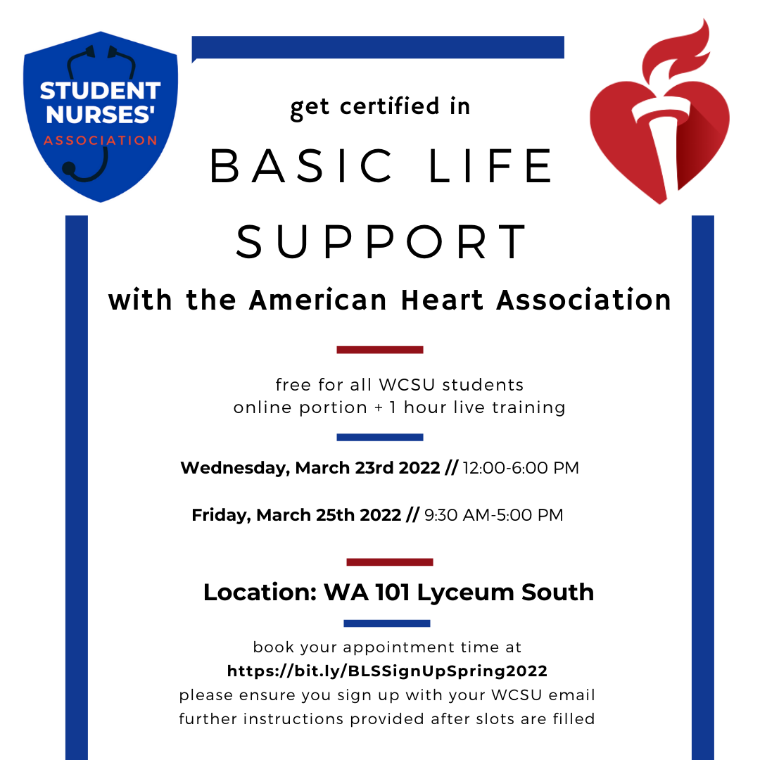 FREE BLS Certifications – What's On at WCSU?
