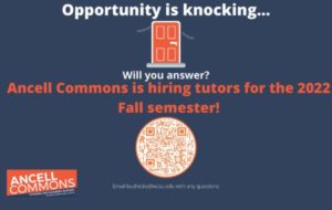 Ancell Commons is Hiring for the Fall