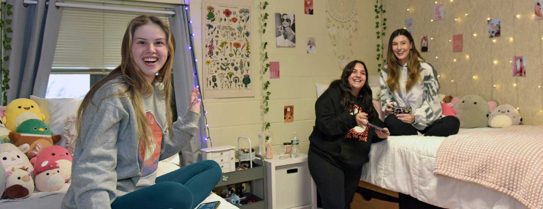 WCSU students hanging out in their dorm room