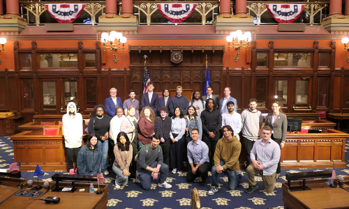 On October 22, students in Political Science 218: State & Local Government traveled to Hartford to learn about CT government hands-on.