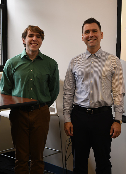 WCSU Home Success Stories A collaboration between Poli Sci Professor Dr. H. Howell Williams and student Chris Powers allows classmates to see ’90s politics from both perspectives