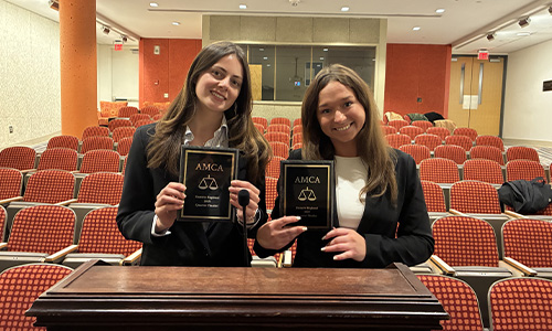 WestConn’s first all-female Moot Court team to qualify for the American Moot Court Association’s National Championship Tournament