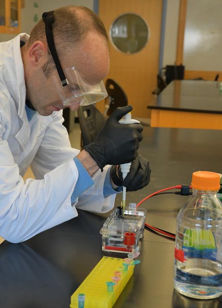 Dr. Forest Robertson in the lab