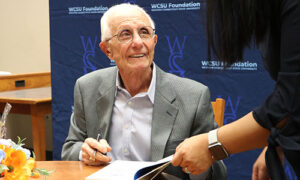 Deno Macricostas at a 2024 book signing event